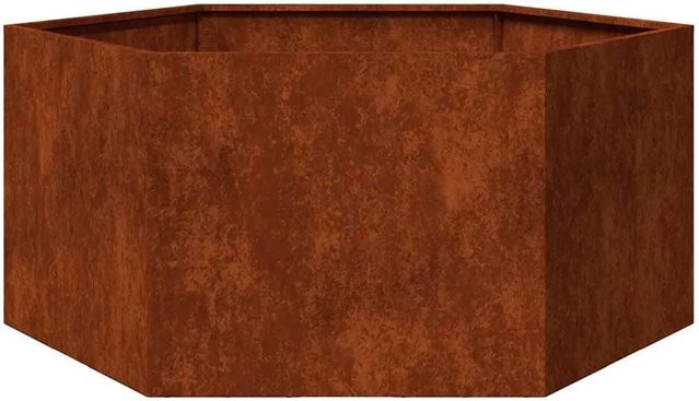 vidaXL Pflanzkübel aus Cortenstahl in Braun, B/T/H: 90 x 90 x 45 cm - Bild 1