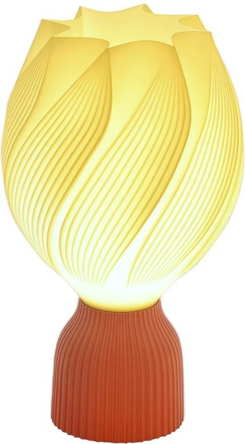 HOMCOM LED Tischlampe mit 3D-Druck in Blütenoptik, Weiß, E27 Fassung - Bild 1
