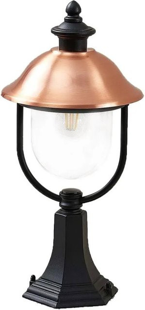 Lindby Außenleuchte Clint Laterne aus Aluminium in Kupfer, Retro Vintage Antik, 1-flammig E27, IP44 spritzwassergeschützt - Bild 1