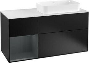 V&B Waschtischunterschrank Finion in Blau lackiert, Breite: 120 cm, Tiefe: 50,1 cm, Höhe: 50,1 cm - Bild 1