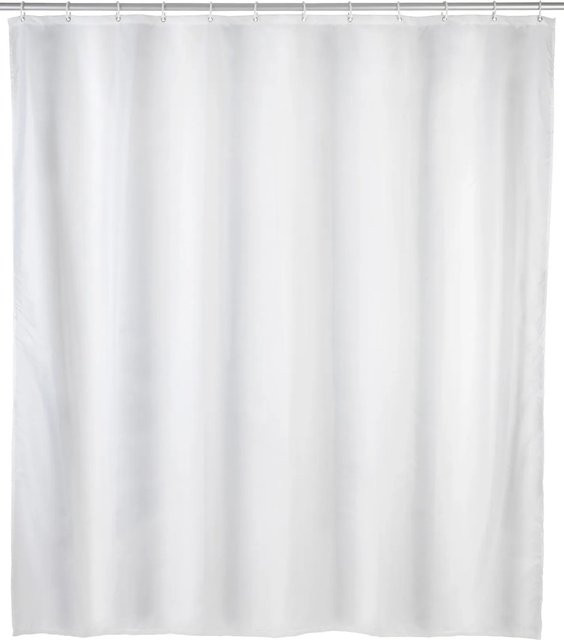 Schöner Wohnen Duschvorhang Nes Weiß, wasserdicht und blickdicht aus Polyester, B/H: 180 x 200 cm - Bild 1