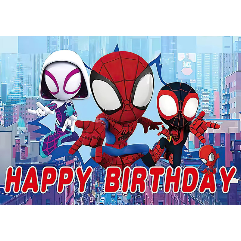 Beast Kingdom Spidey und seine erstaunlichen Freunde Party-Hintergrund Banner in Mehrfarbig, Rechteckig, Textil - Bild 4