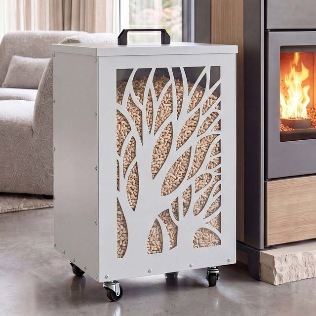 MCW Pelletbehälter MCW-Q30 Aufbewahrungsbox mit Rollen, weiß-hellgrau, B/T/H: 64 x 36 x 36 cm - Bild 1