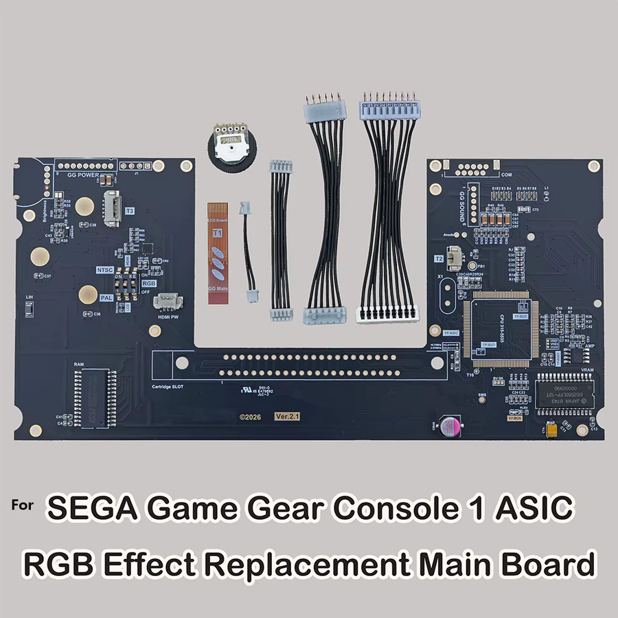 Sega Game Gear RGB Motherboard mit IPS LCD-Bildschirm und hoher Helligkeit V4.2/V4.1 in Schwarz - Bild 6