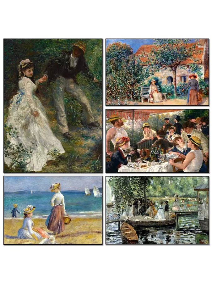 Kunstposter Der Abendessenzauber von Pierre Auguste Renoir, Vintage Gemäldereproduktion auf Papier, Mehrfarbig - Bild 2