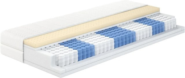 AM Qualitätsmatratzen Hybrid-Taschenfederkernmatratze mit Latex und TENCEL Lyocell, Weiß, B/T: 120 x 200 cm, H3 - Bild 1