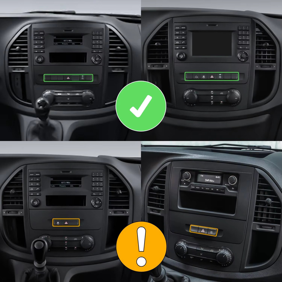 Junsun Android 15 Autoradio für Mercedes Benz Vito 3 W447 2014-2020 mit 10 Zoll IPS-Bildschirm, kabelloses Apple CarPlay und Stereo-Multimedia-Videoplayer, Schwarz - Bild 2
