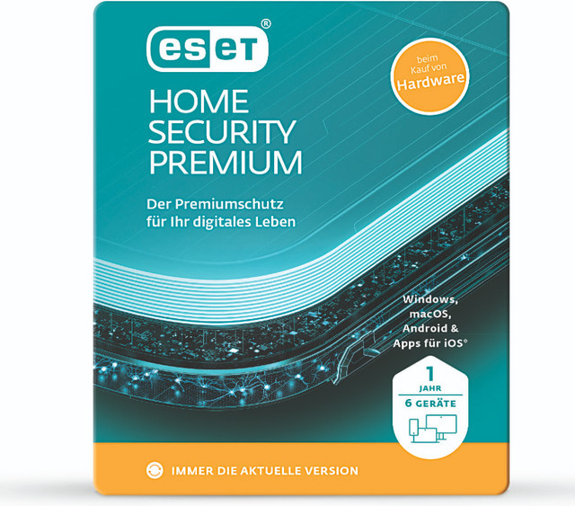 Eset Home Security Premium Antivirus-Abo für 6 Geräte für 1 Jahr in Mehrsprachigkeit - Bild 1