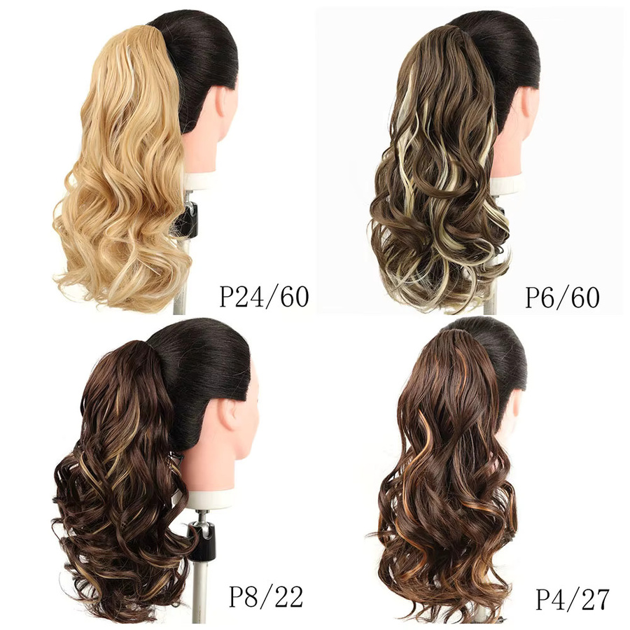 YAKIBEAUTY Haarverlängerung, synthetisch gewellt, Clip-in, Unisex - Bild 4