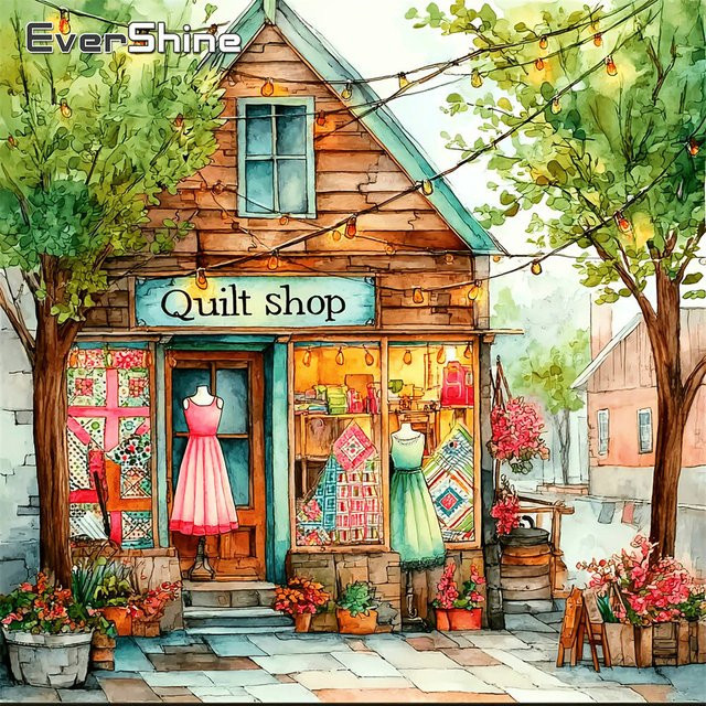 EverShine Diamantmalerei DIY Bastelset Haus-Landschaft mit Vollquadrat-Mosaik in Multicolour - Bild 1