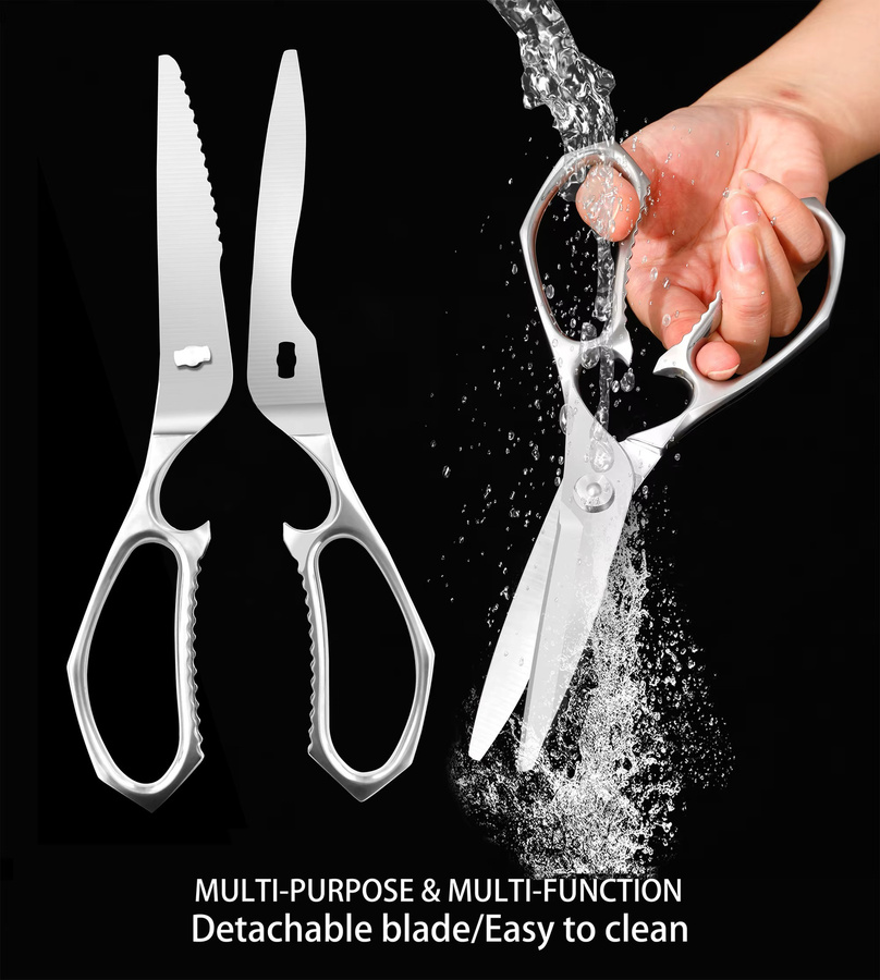 WILDMOK Multifunktionale Küchenscheren für Geflügel aus Edelstahl in Silber - Bild 3