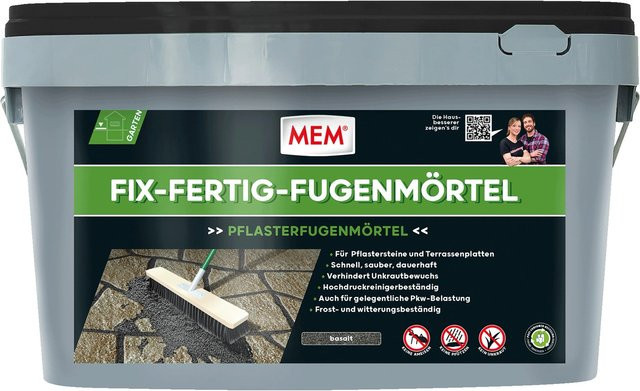 MEM Fix-Fertig-Fugenmörtel Basalt in Grau, 25 kg - Bild 1