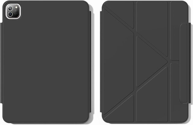 Rui Di Magnetische Y-förmige Falt-Hülle für iPad Air 11 M2 M3, iPad Pro 11 und 12.9, iPad Air 4/5, iPad Mini 6 und iPad 10./11. Gen, Abnehmbare Abdeckung, Schwarz - Bild 1