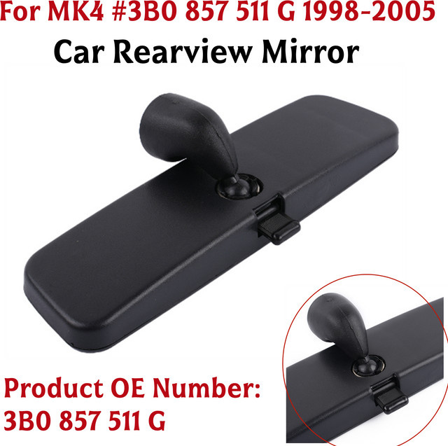 Schwarzer Innenspiegel als Ersatz für VW Golf IV B5 MK4 1998-2005 3B0 857 511 G - Bild 1