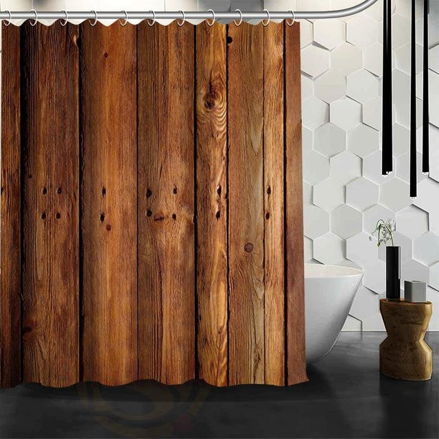 Baifenbai Home Furnishing Duschvorhang Der alte Wald aus Polyester, wasserdicht, mehrfarbig Braun, B: 165 cm, H: 200 cm - Bild 1