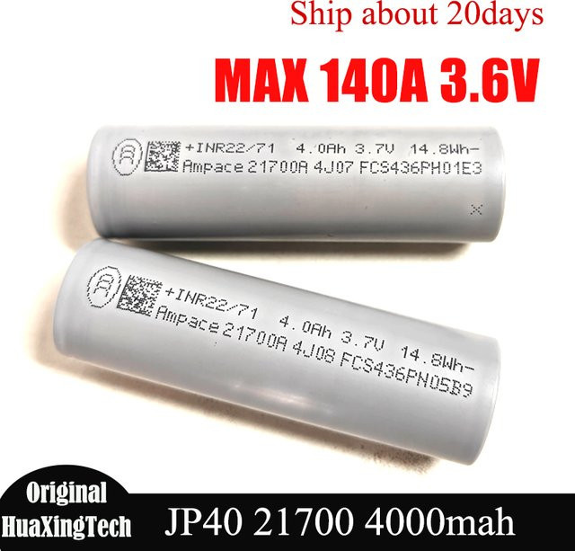 Ampace JP40 Lithium-Ionen-Akku, 4000 mAh, 3,7 V, 60 A, wiederaufladbare Li-Ion-Zelle für Elektrowerkzeuge und UAV - Bild 1