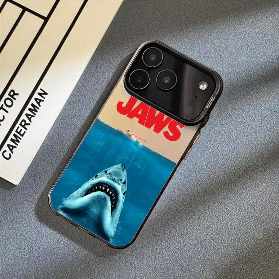 J-JAWS Classic Movie Handyhülle für iPhone 11 bis iPhone 17 Pro Max, Matte Laser Aurora Design, Stoßfest, Multicolour - Bild 3