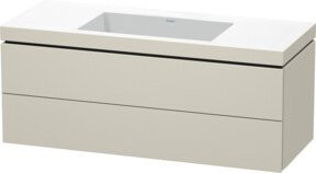 Duravit Waschtischunterschrank L-Cube c-bonded, wandhängend, 2 Schubladen, matt, B: 120 cm, T: 48 cm, H: 50 cm - Bild 1