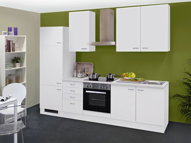 Flex-Well Classic Küchenzeile Wito in Weiß mit Einbaufunktion, B/T/H: 270 x 60 x 200 cm - Bild 1