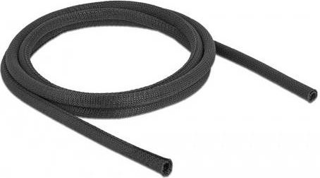 Delock Kabel-Bündelschlauch aus Polyester in Schwarz, Durchmesser: 8 mm, Länge: 2 m - Bild 1