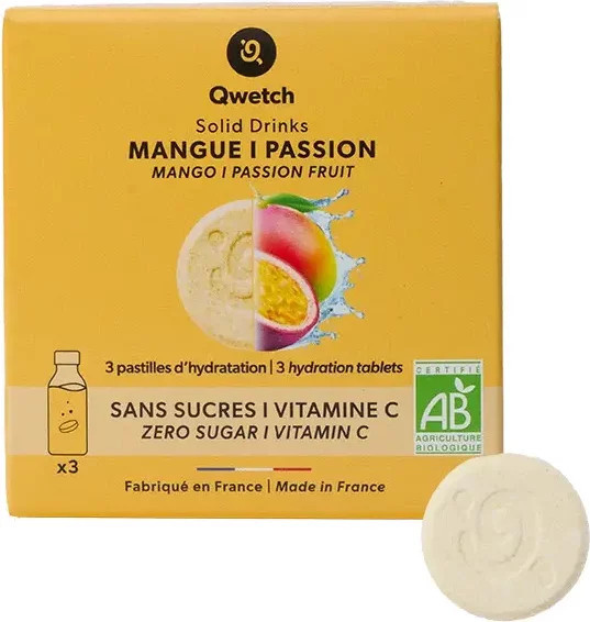 Qwetch Hydrationspastille Mango & Passion, Getränkepulver, 3 Stück - Bild 1