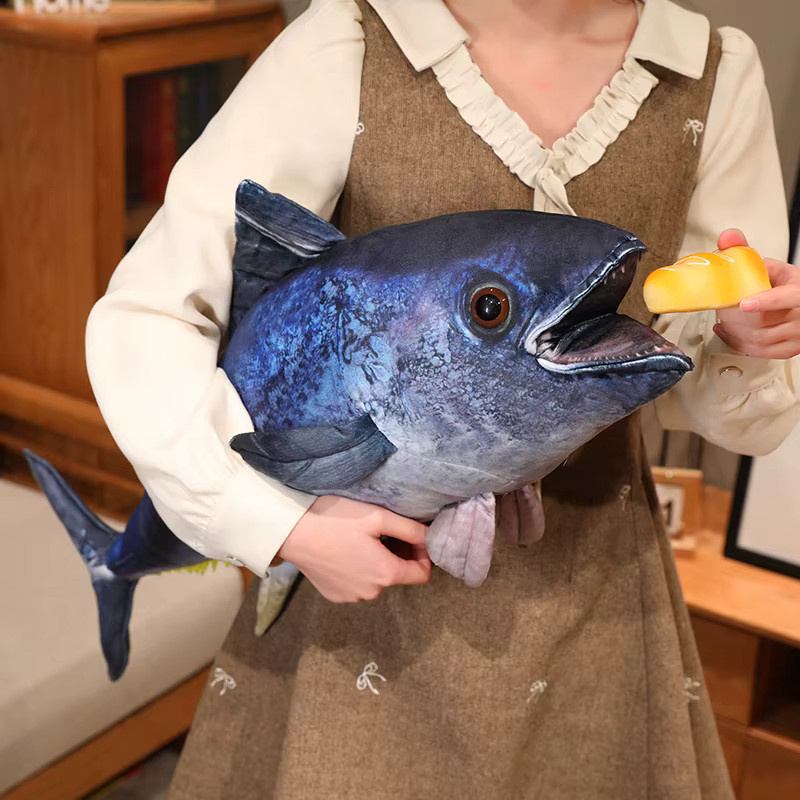 MIAOOWA Thunfisch-Plüschtier, Tierkissen, Blau - Bild 3