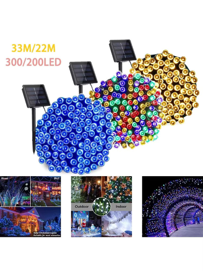 ZTree Solar-Außenleuchten RGB Multicolour Wasserdichte Solar-Lichterkette mit 8 Modi für Garten, Hochzeit und Weihnachten, Schwarz - Bild 6