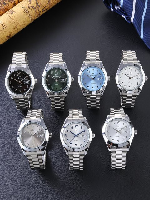 RICECGO Armbanduhr Quarz, Edelstahl, Blau, Herren, Datum - Bild 1
