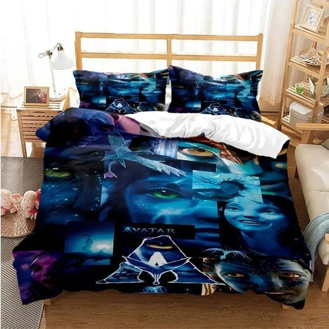 Gu Tao Bettwäscheset Avatar Film Motiv, 3-teilig, Blau, B/H: 245 x 210 cm - Bild 1