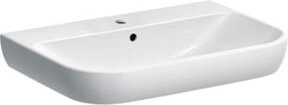 Geberit Waschtisch Smyle aus Keramik in Weiß mit Hahnloch und Überlauf B/T: 70 x 48 cm - Bild 1