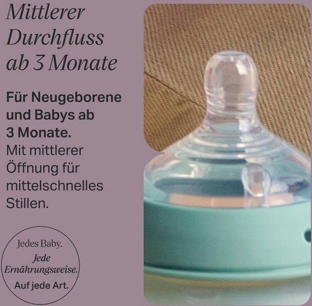 Tommee Tippe 2er-Pack Trinksauger aus Silikon, mittel, BPA-frei, transparent - Bild 1