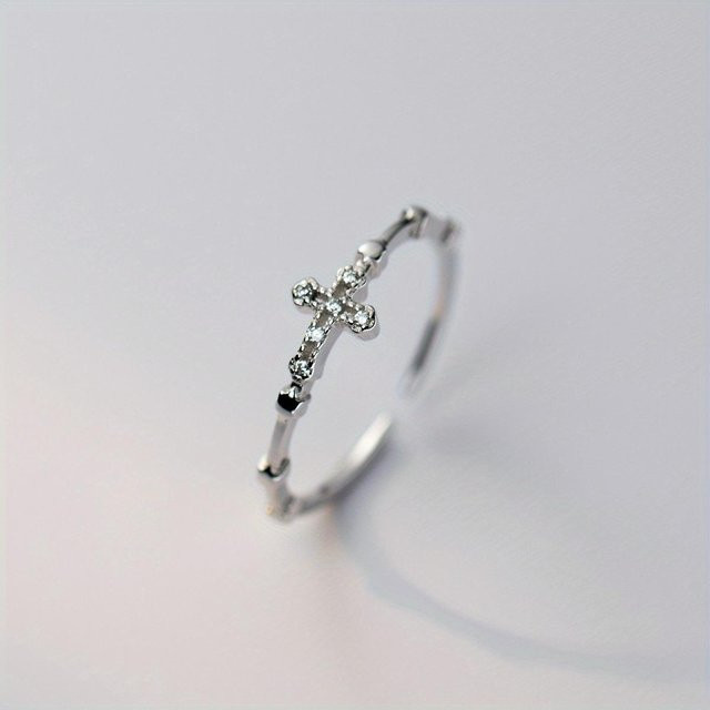 LChome Ring, Silber, Zirkonia, Damen, verstellbar - Bild 1