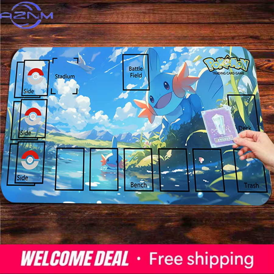 Potdemiel Mudkip Wasserlandschaft Pokémon TCG Spielmatte, Mauspad - Bild 2