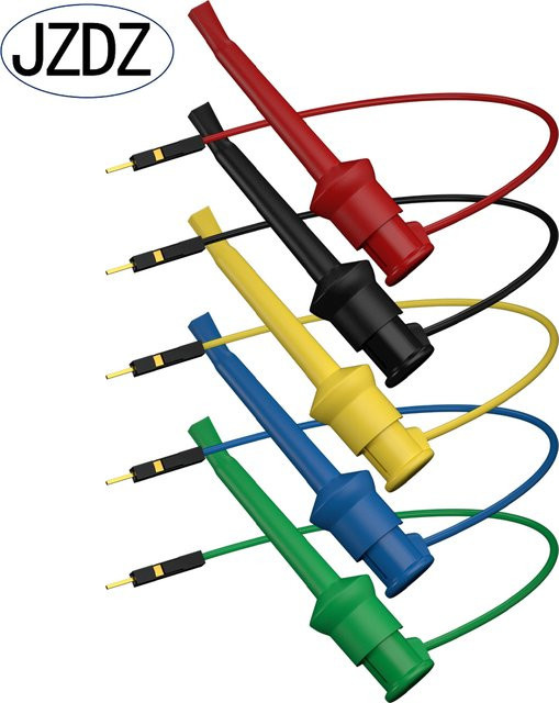 JZDZ Silikon-Messleitungen J70108 als flexible Testhaken-Clips zum Steckbrett in Multicolor - Bild 1