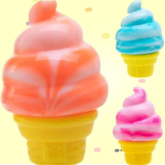 Schylling Nee Doh Sensorisches Quetschspielzeug Blind Box, Eiscreme- und Eistüten-Spielzeug, multicolour - Bild 1