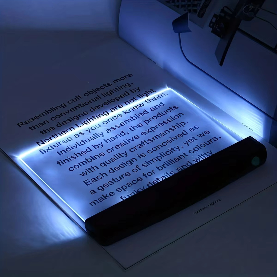 LED Flat Panel Leselicht in Weiß mit Augenschutz und Nachtsichtfunktion - Bild 2