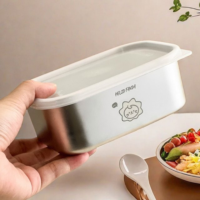 WORTHBUY Kühlschrank-Frischhaltebox aus Edelstahl 304 in Silber für Obst, Gemüse und Fleisch - Bild 1