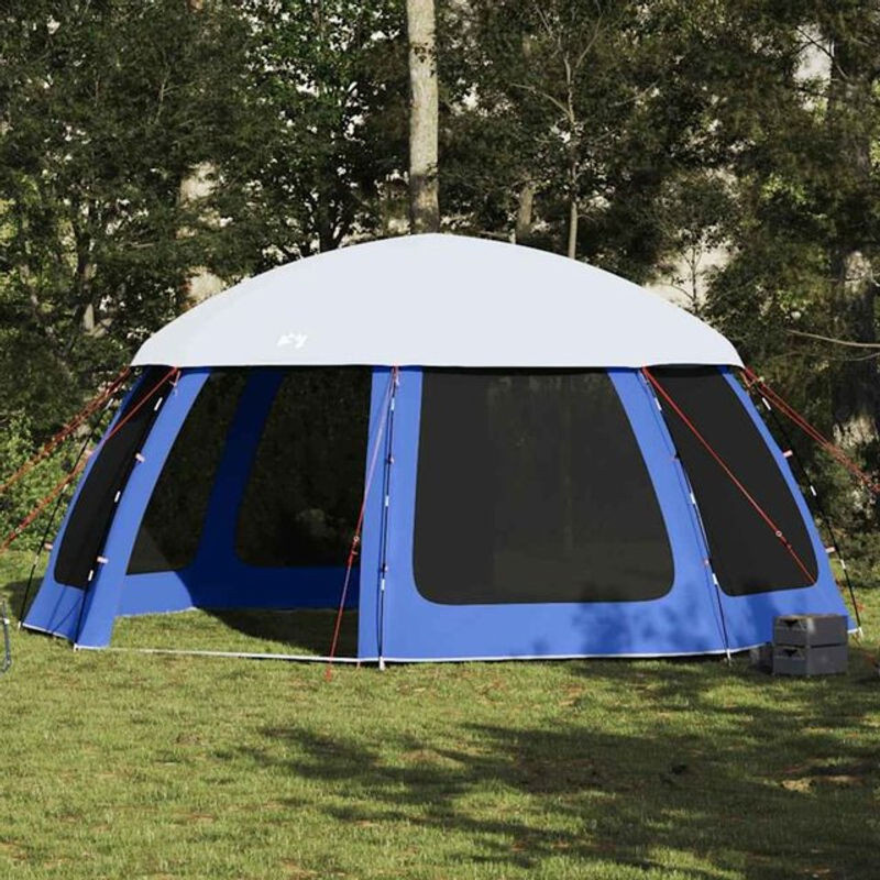 Maisonchic Poolzelt mit abnehmbarem Überzelt und Netzwänden Azurblau B/T/H: 510 x 510 cm - Bild 1