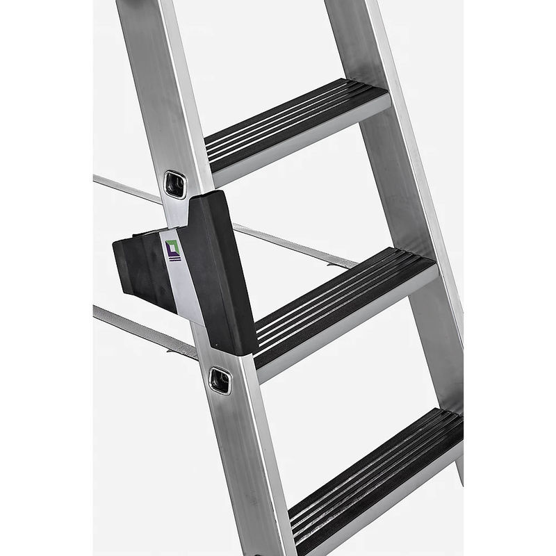 MUNK Günzburger Steigtechnik Clip-Step Aluminium Stehleiter 4 Stufen, Farbe: Silber, Arbeitshöhe: 3 m - Bild 2
