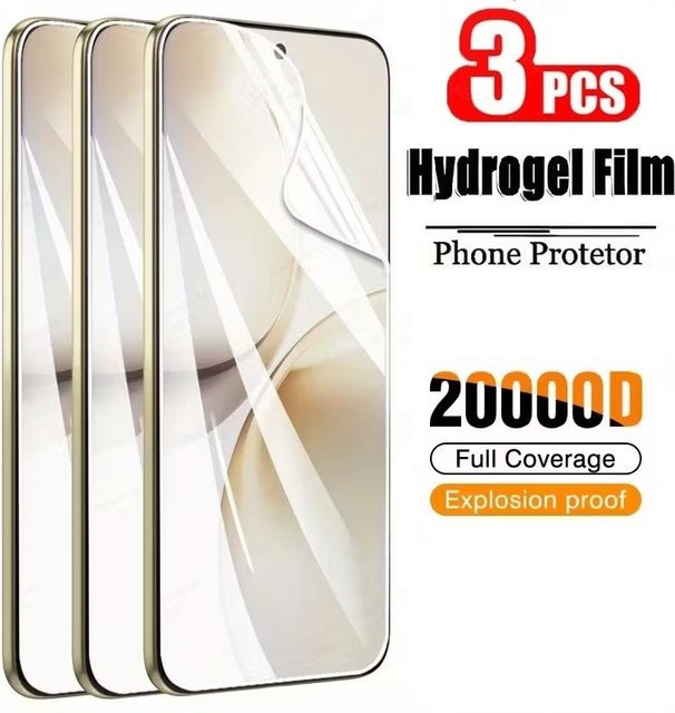 3er Set Hydrogel Displayschutzfolie für Realme GT3 GT5 GT6 GT7 GT8 Pro, transparent - Bild 1