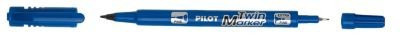 Pilot Permanent Marker Twin Marker blau mit zwei Strichstärken - Bild 1