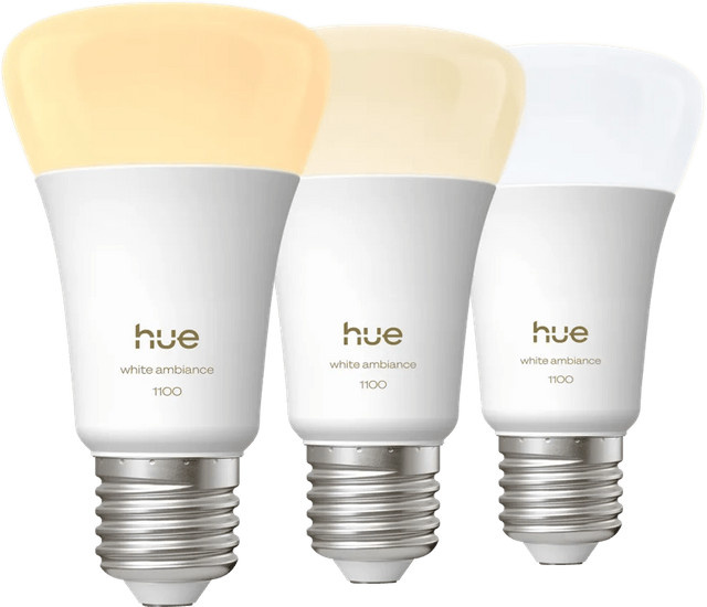 Philips Hue White Ambiance LED-Leuchtmittel E27 3er-Pack mit Bluetooth und 1.100 lm - Bild 1
