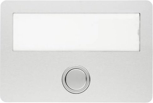 Grothe Klingel mit Namensschild aus Aluminium in Silber - Bild 1