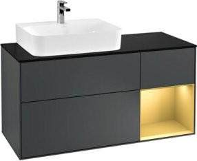 V&B Waschtischunterschrank Finion in Lackoptik, Breite: 120 cm, Tiefe: 50,1 cm, Höhe: 50,1 cm - Bild 1