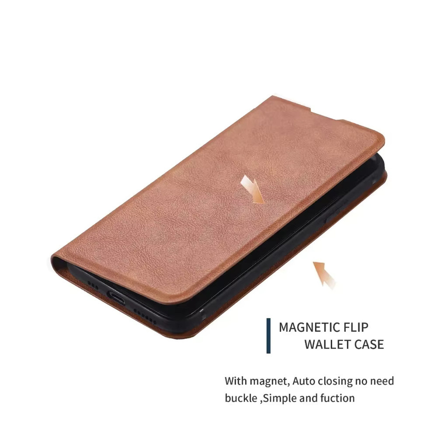 VIVO Retro Luxus Leder Hülle mit Magnet-Flip-Funktion für X200 Pro Mini X300 X100 X90 X80 in Rot und Braun - Bild 3