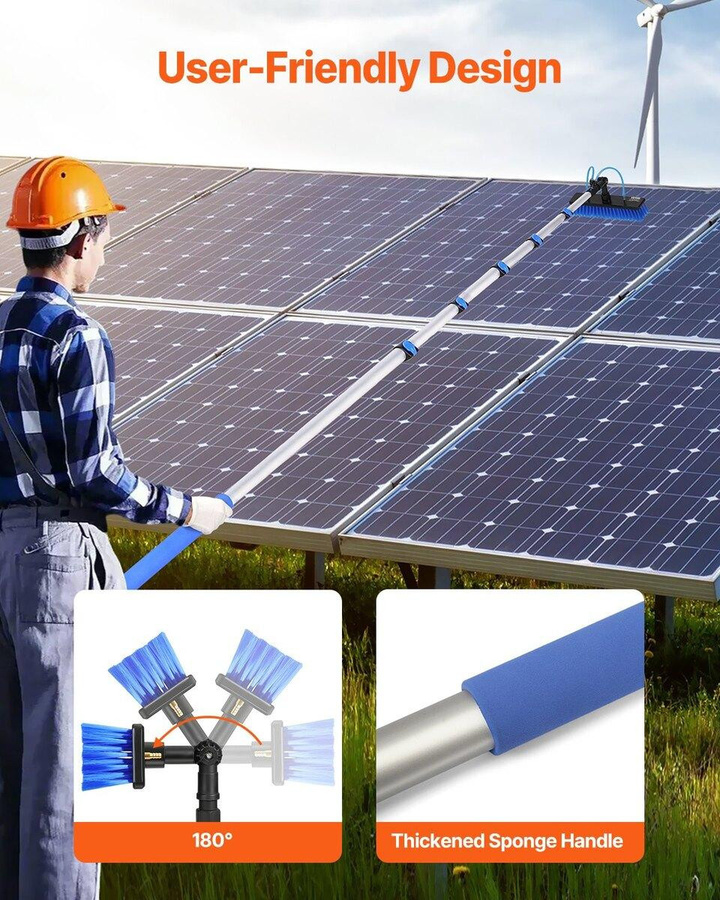 Buying Solutions MB Solarpanel-Reinigungsstangen-Kit aus Aluminiumlegierung, 11m, Silber - Bild 3