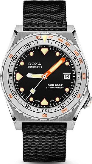 Doxa SUB600T Sharkhunter Armbanduhr, Automatik, Edelstahl, 40 mm, Schwarz - Bild 1