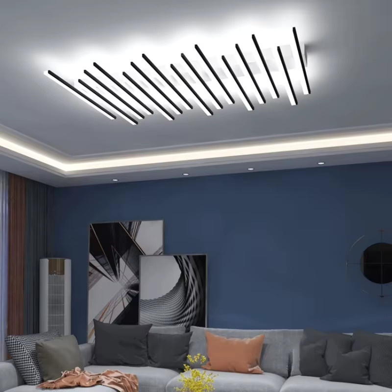 JIANKEXING Minimalistische Linienleuchte für Wohnzimmer, Schlafzimmer und Arbeitszimmer in Schwarz oder Weiß - Bild 2