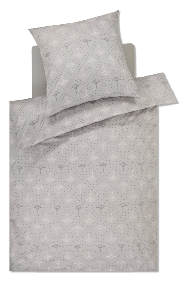 JOOP! Cornflower Charm Bettwäsche aus Mako-Satin in Grau mit floralem Design, B/B: 240 x 220 cm und Kissen: 40 x 80 cm - Bild 1