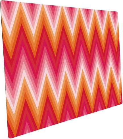 mySPOTTI Mini-Spritzschutz Zickzack Pink/Weiß aus Aluverbund B: 59,0 cm, H: 41,0 cm - Bild 1